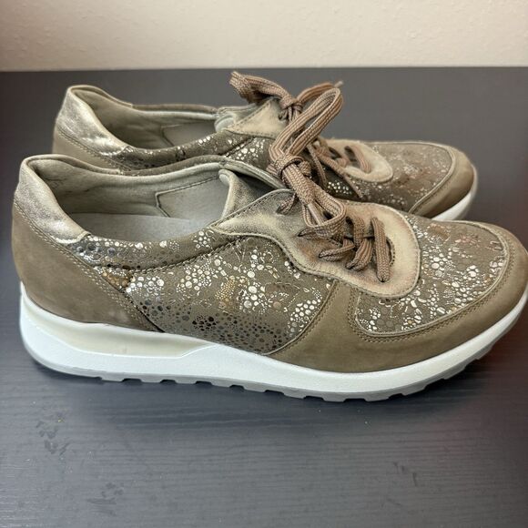 Waldlaufer Sneakers Women’s  Size UK 7 US 9.5 Beige Metallic Shoes Comfort - Picture 7 of 12